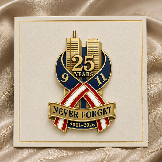 9/11 Never Forget 25th Anniversary Commemorative Lapel Pin