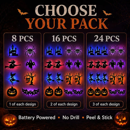 🎃Early Halloween Sale 49% OFF👻Halloween LED Silhouette Wall Light Stickers