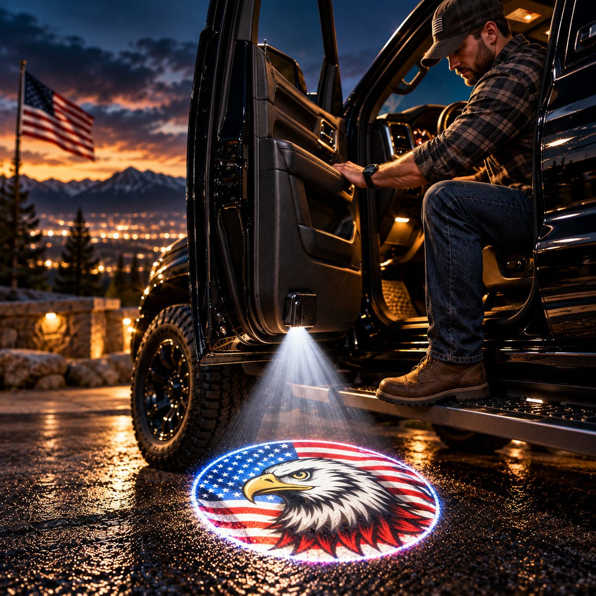 ✨ Wireless Car Door Logo Projector & Welcome Light