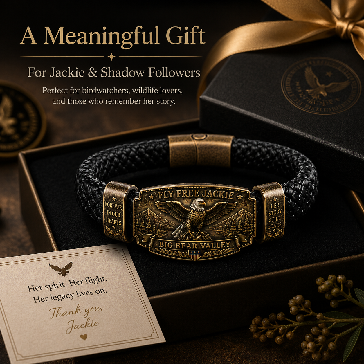 🦅 Fly-Free-Jackie Memorial Bracelet
