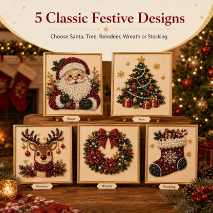 🧘Relaxing & Beginner-Friendly - 🎨💎DIY Christmas Pearl Diamond Painting Art Kit