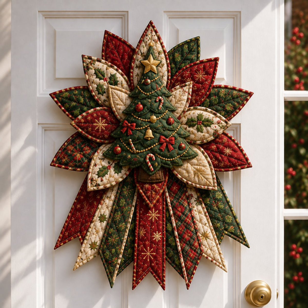 🎉 Holiday Celebration 49% OFF 🎄 – Festive Quilted Christmas Door Hanging DIY Sewing Kit