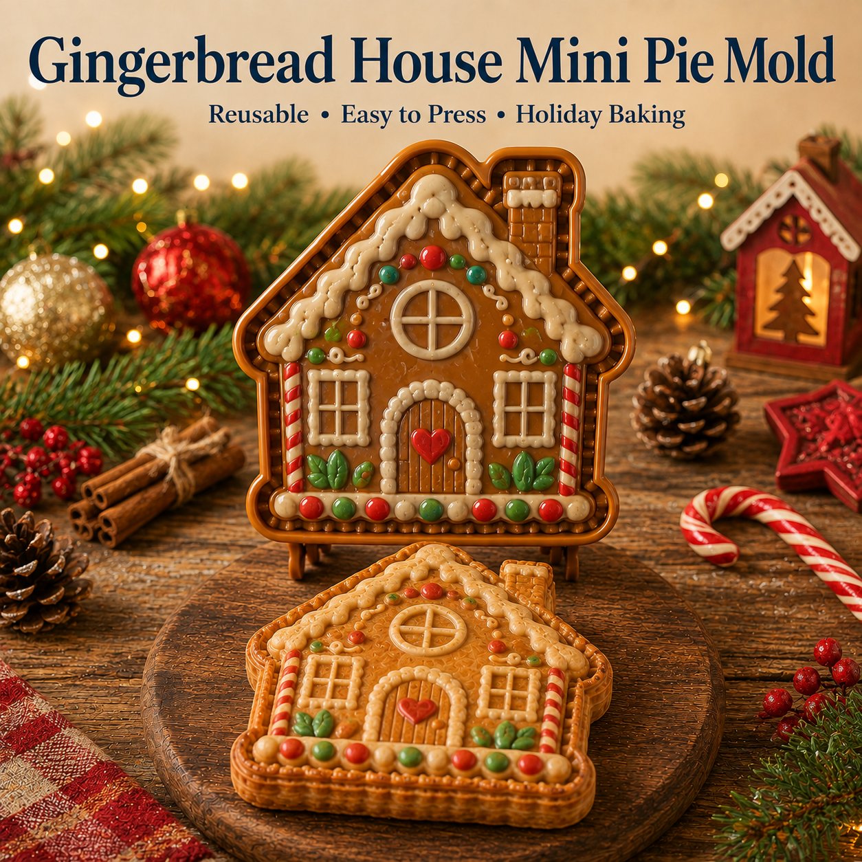 ⏳ Last Day 50% OFF – 🎄 9-Design Christmas Mini Pie Mold Collection 🥧✨