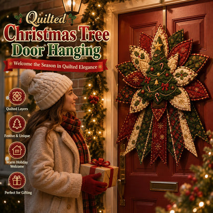 🎉 Holiday Celebration 49% OFF 🎄 – Festive Quilted Christmas Door Hanging DIY Sewing Kit