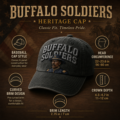 🐎 1866-2026 Buffalo Soldiers Legendary Heritage Embroidered Cap - 160th Anniversary Limited