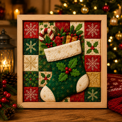 🔥2026 Xmas Sale - 🎄 Christmas Memory Fabric Art DIY Kit