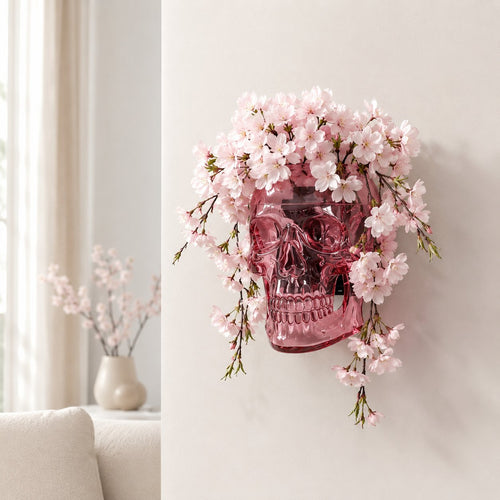 Gothic Skull Wall Vase 💀🌸 – Hangable & Tabletop Freestanding