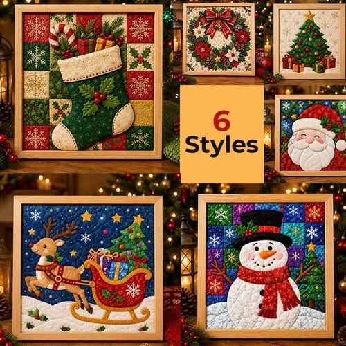 🔥2026 Xmas Sale - 🎄 Christmas Memory Fabric Art DIY Kit
