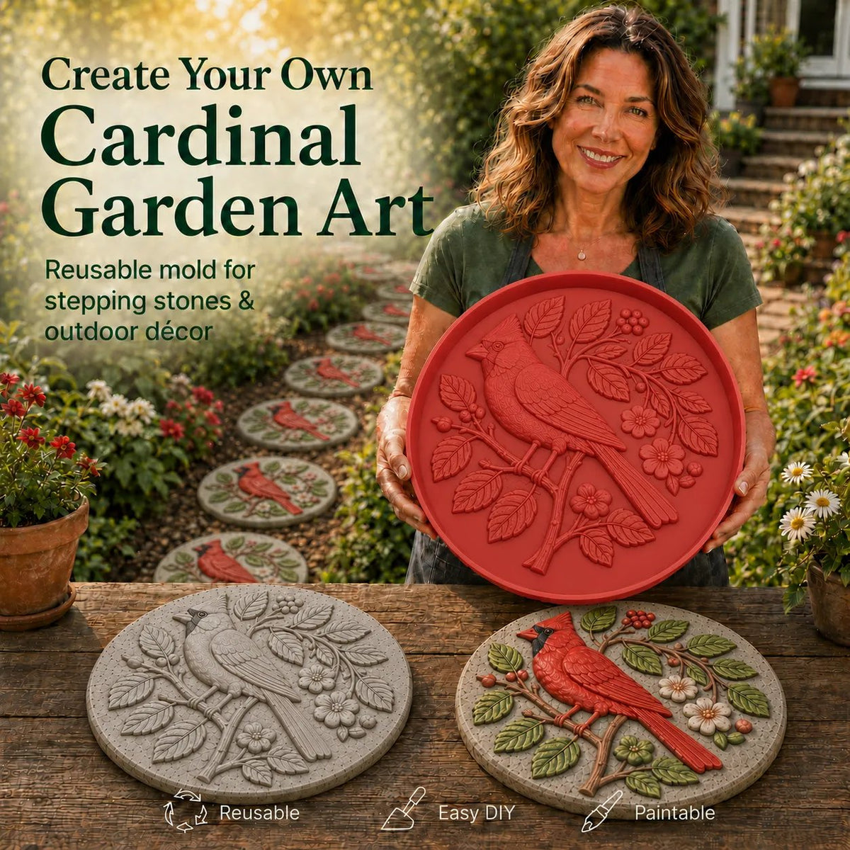 🌿 49% OFF Last Day: DIY Garden Stepping Stone Mold