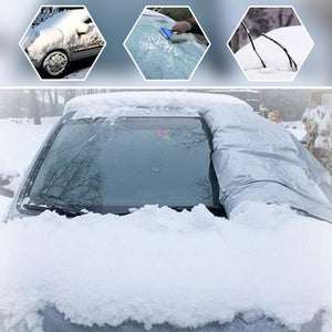 Windshield Anti-Snow & Anti-Frost Cover with Mirror Protection – Ready-to-Drive in Any Weather!