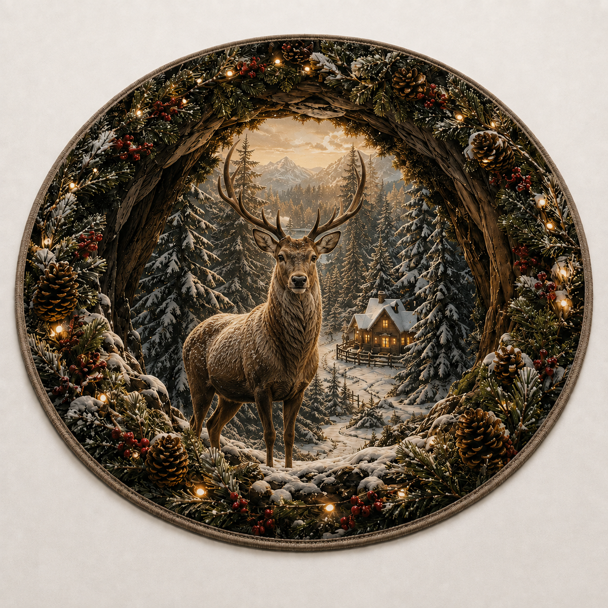 🎄 Christmas 3D Illusion Rug – Magical Holiday Portal Floor Decor