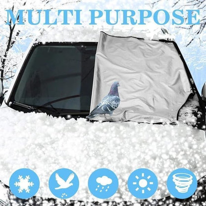 Windshield Anti-Snow & Anti-Frost Cover with Mirror Protection – Ready-to-Drive in Any Weather!