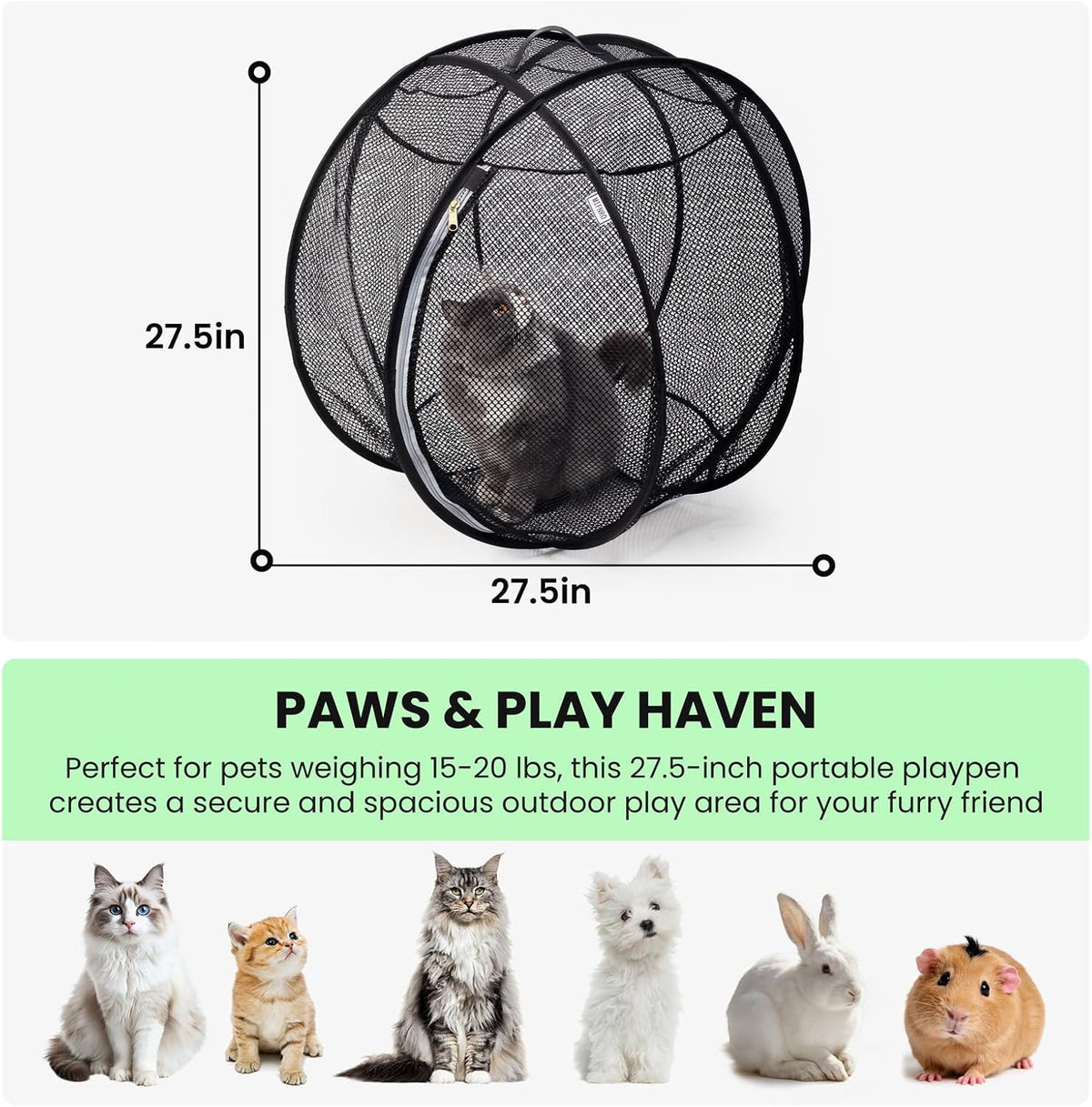 🐈New Portable 360° Cat Playpen – Their Safe Little Space Anywhere