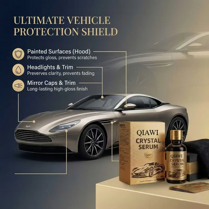 Crystal Serum – Advanced Graphene Ceramic Coating for Cars,9H Graphene Coating for Auto Car Detailing,10+ Years of Long Lasting Car Protection,Gloss Hydrophobicty Anti Scratch