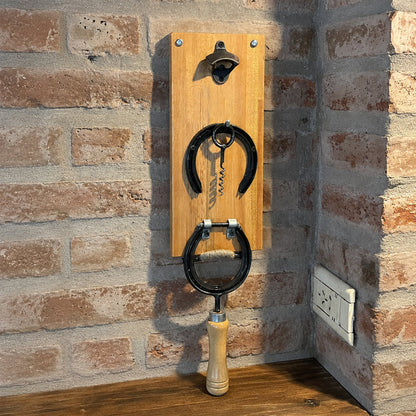 🍷 Rustic Horseshoe Wall-Mounted Wine Opener
