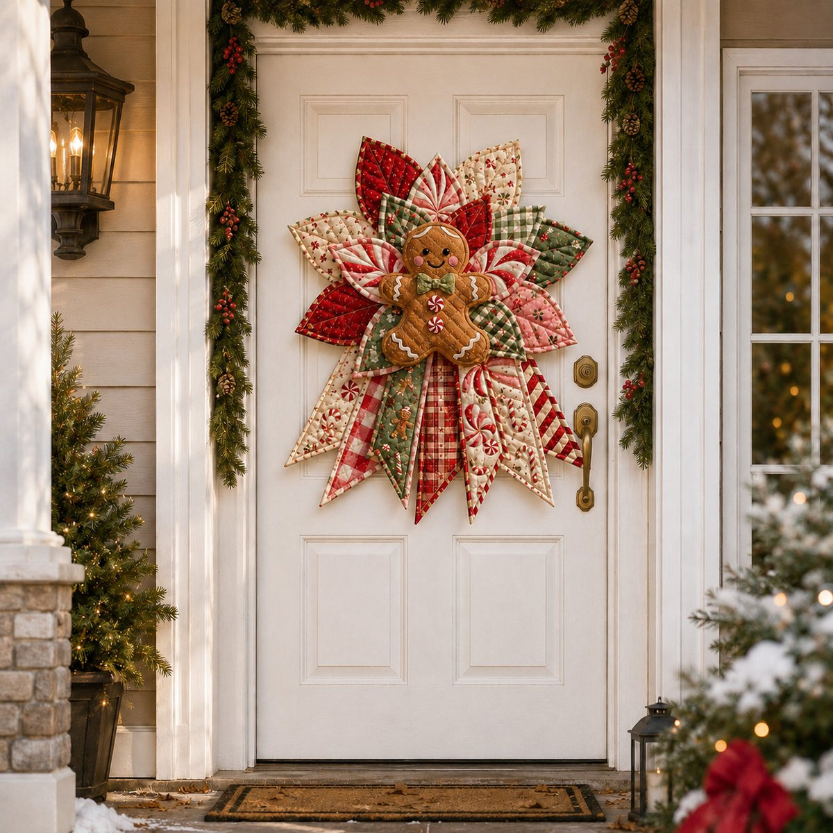 🎉 Holiday Celebration 49% OFF 🎄 – Festive Quilted Christmas Door Hanging DIY Sewing Kit