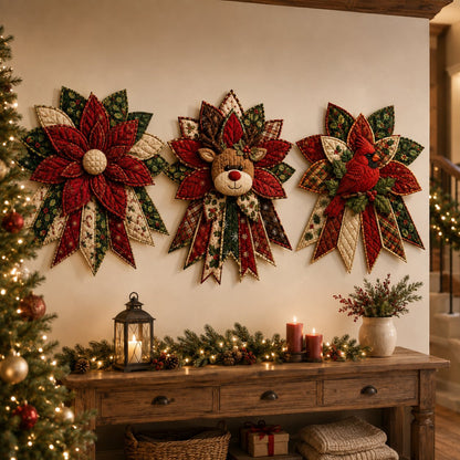 🎉 Holiday Celebration 49% OFF 🎄 – Festive Quilted Christmas Door Hanging DIY Sewing Kit