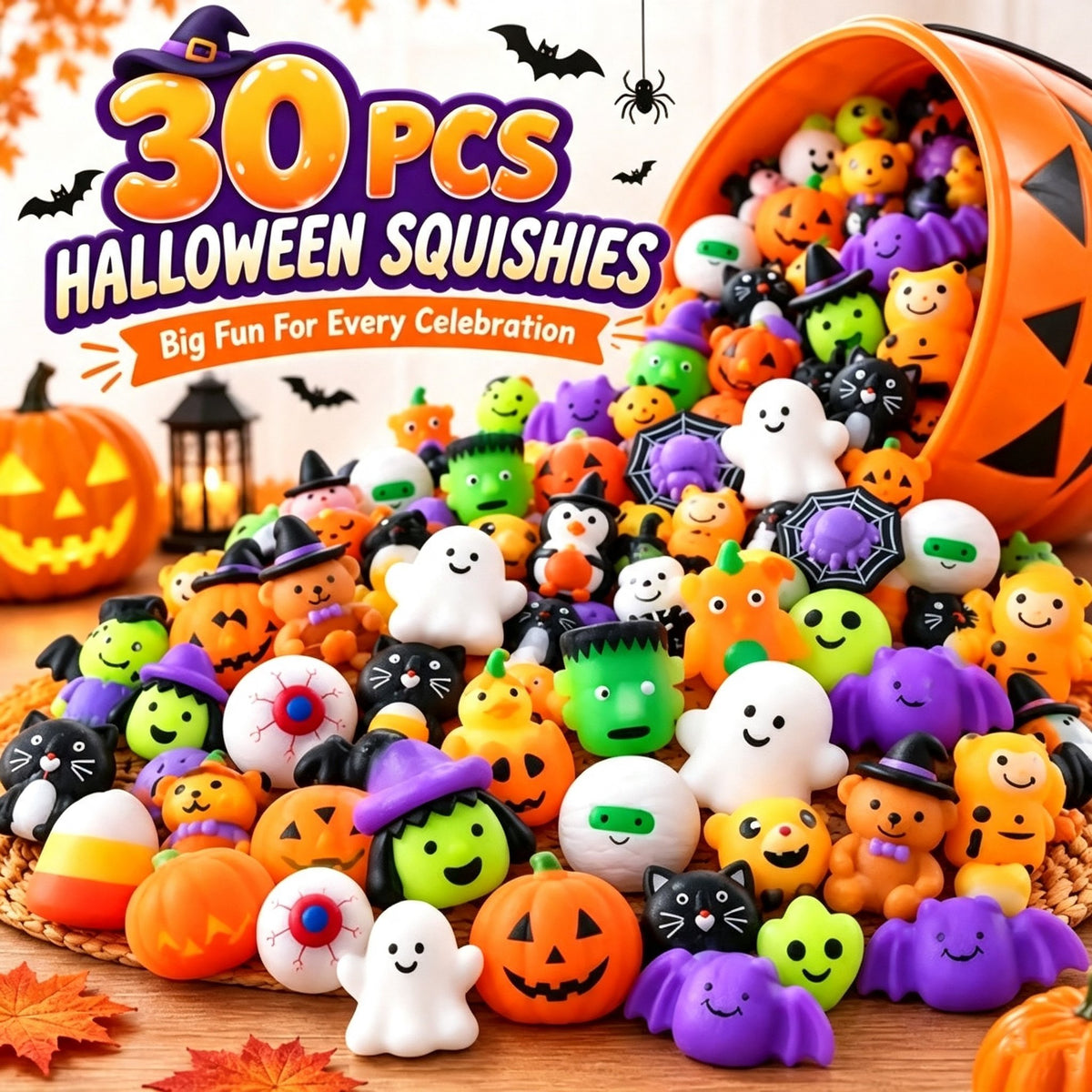 🔥Last Day 50% OFF - 30PCS Halloween Mochi Squishy Toys