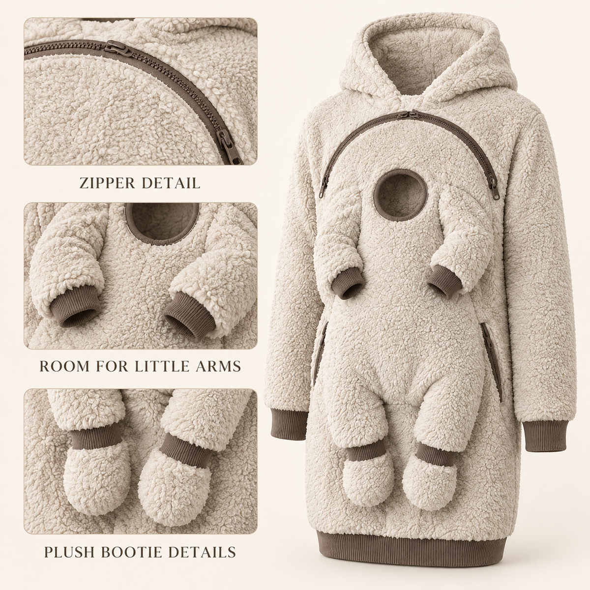 🥰SnugNest™ 2-in-1 Baby Carrier Hoodie – Built-In Support, No Buckles & Cozy Warmth