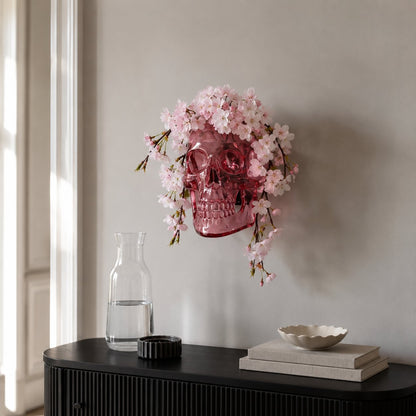 Gothic Skull Wall Vase 💀🌸 – Hangable & Tabletop Freestanding