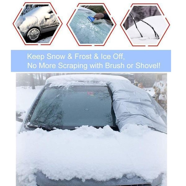 Windshield Anti-Snow & Anti-Frost Cover with Mirror Protection – Ready-to-Drive in Any Weather!