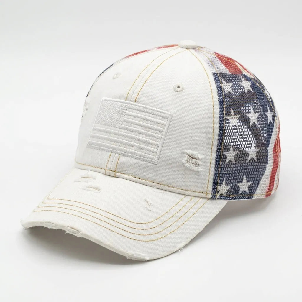 🔥American Flag Ponytail Embroidered Cap - Buy 2 Free Shipping
