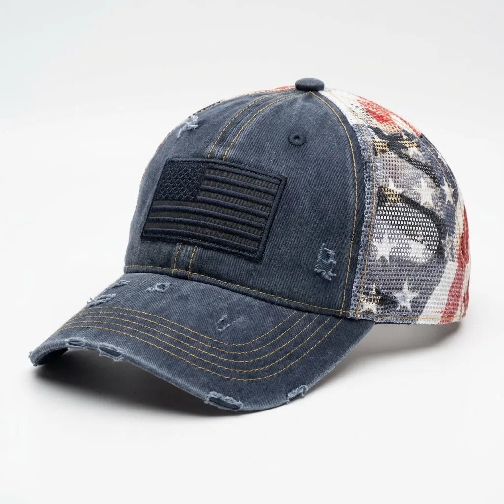 🔥American Flag Ponytail Embroidered Cap - Buy 2 Free Shipping