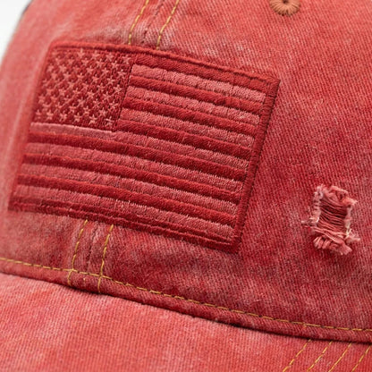 🔥American Flag Ponytail Embroidered Cap - Buy 2 Free Shipping