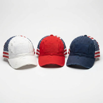 🔥American Flag Ponytail Embroidered Cap - Buy 2 Free Shipping