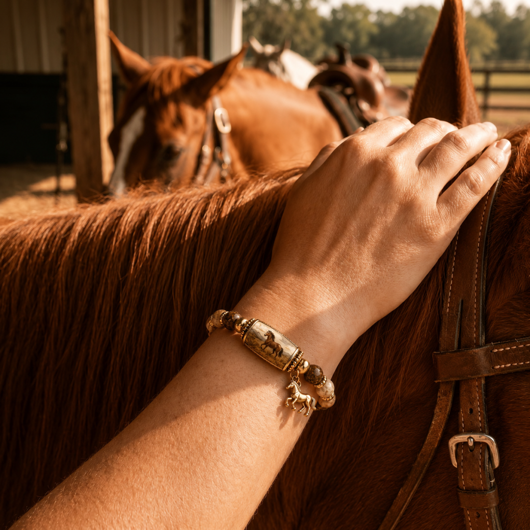 🔥🔥Limited Edition🐎 Western Horse Guardian Crystal Bracelet👍