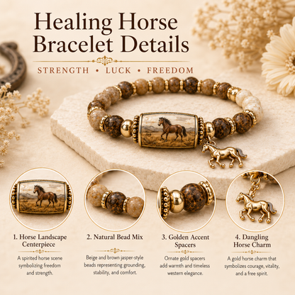🔥🔥Limited Edition🐎 Western Horse Guardian Crystal Bracelet👍