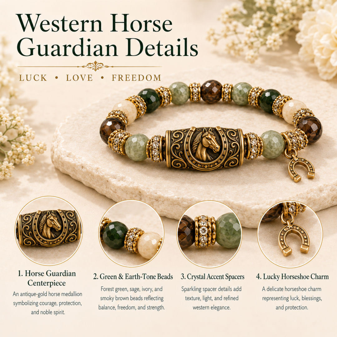 🔥🔥Limited Edition🐎 Western Horse Guardian Crystal Bracelet👍