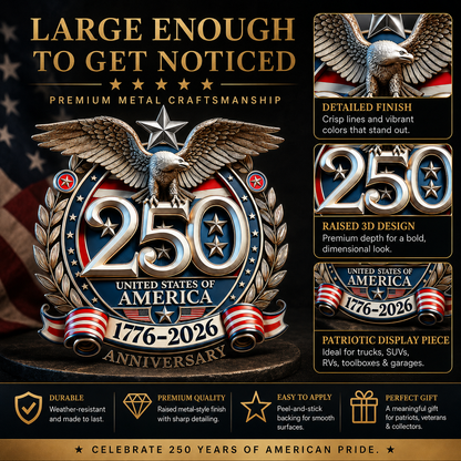 🇺🇸 250th Anniversary Sale - 250th Anniversary USA Eagle Metal Emblem