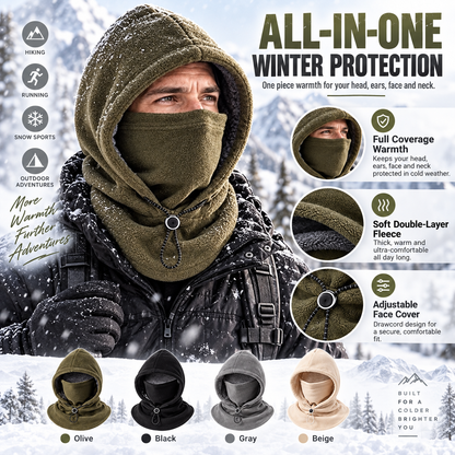 Winter Hot Sale 🔥 Fleece Double Layer Integrated Hat
