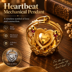 ❤️ Timeless Heartbeat Mechanical Pendant – Moving Heart Love Charm