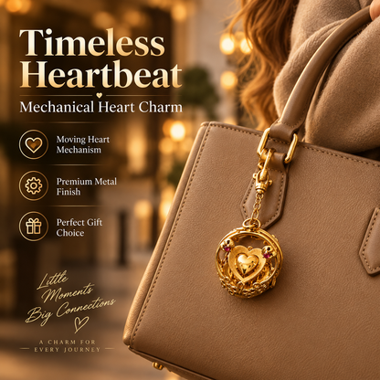 ❤️ Timeless Heartbeat Mechanical Pendant – Moving Heart Love Charm