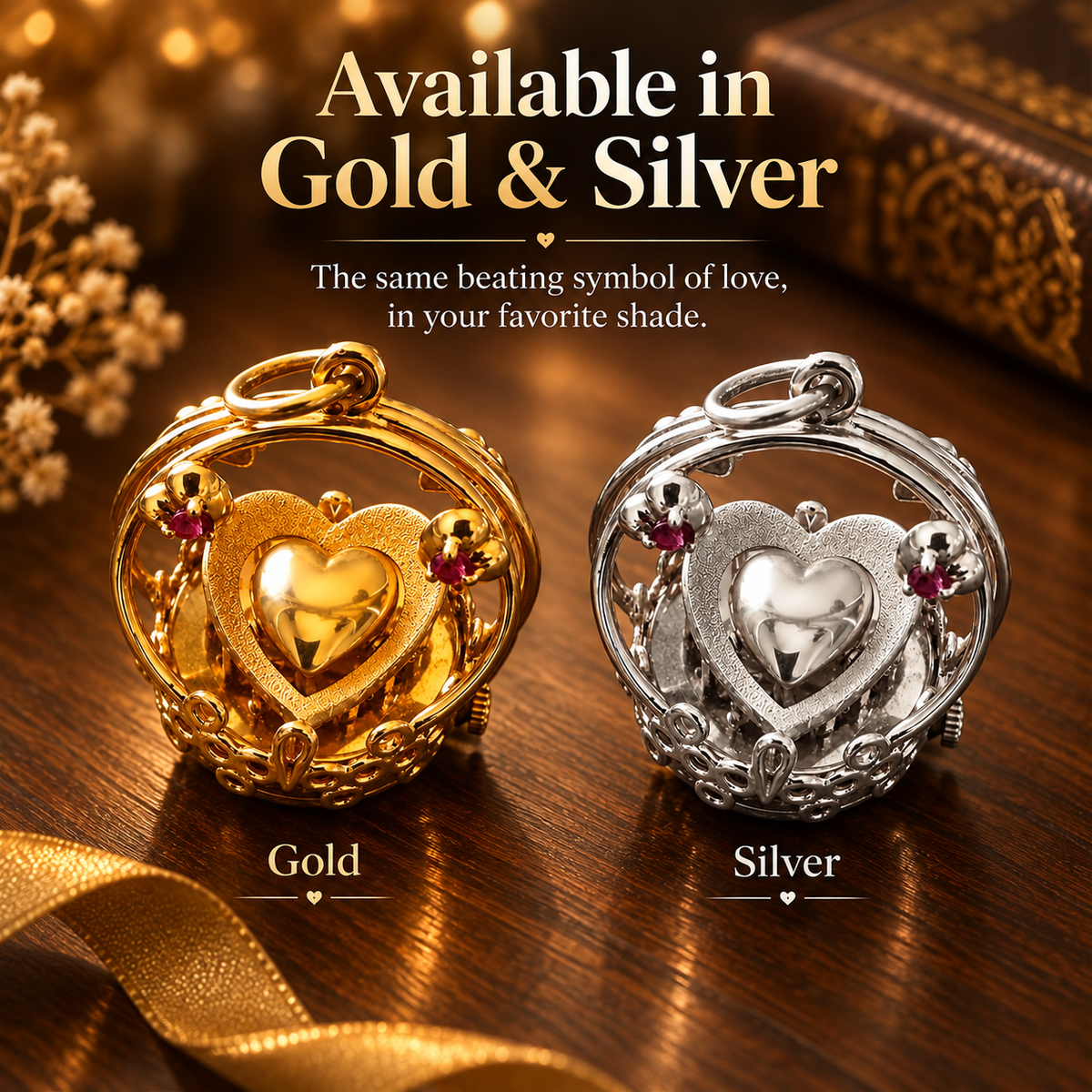 ❤️ Timeless Heartbeat Mechanical Pendant – Moving Heart Love Charm
