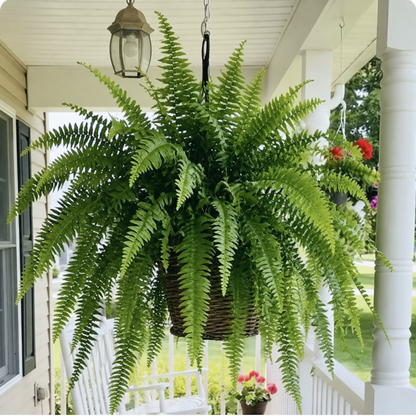 Glowing Boston Ferns with Lights – 🌿 Zero Watering, Zero Maintenance