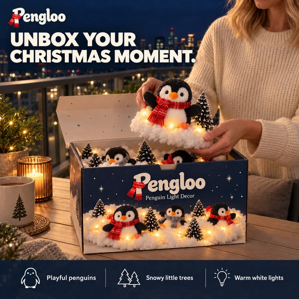 Pengloo™ Snowy Christmas Penguin Décor | Choose 1 or All 5