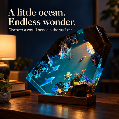 Worlds Within – Ocean & Galaxy Night Light (Ryan Handmade®) - Only 11 Left