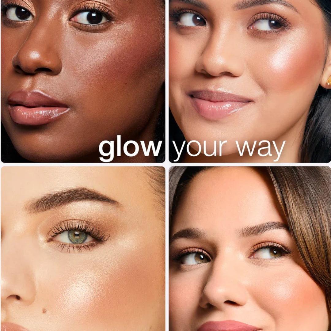 Glow Wardrobe Eye & Cheek Palette Eyeshadow and Highlighter Makeup (FREE Pro Brush Included)