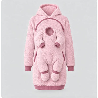 SnugNest™ 2-in-1 Baby Carrier Hoodie – Built-In Support, No Buckles & Cozy Warmth
