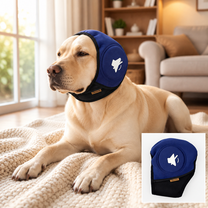 PetMuffs Noise-Reducing Dog Ear Muffs for Thunderstorms & Fireworks – Lightweight, Adjustable Fit