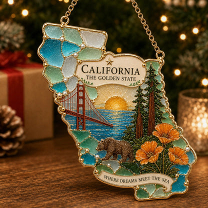 American State Heritage Christmas Hanging Ornament