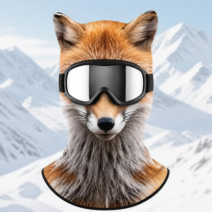 WildFace Animal Ski Mask – Funny Fleece Balaclava for Skiing & Snowboarding