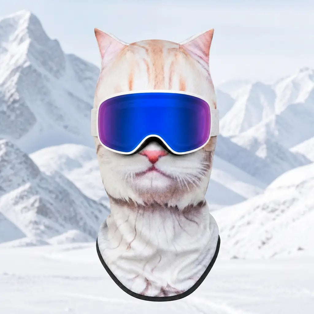 WildFace Animal Ski Mask – Funny Fleece Balaclava for Skiing & Snowboarding