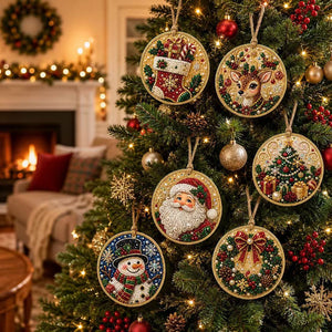 🎄Christmas Pearl Diamond Painting Pendant Kits(6 Pcs)