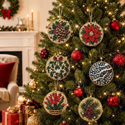 🎄Christmas Pearl Diamond Painting Pendant Kits(6 Pcs)