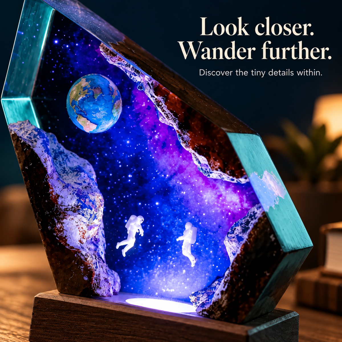 Worlds Within – Ocean & Galaxy Night Light (Ryan Handmade®) - Only 11 Left