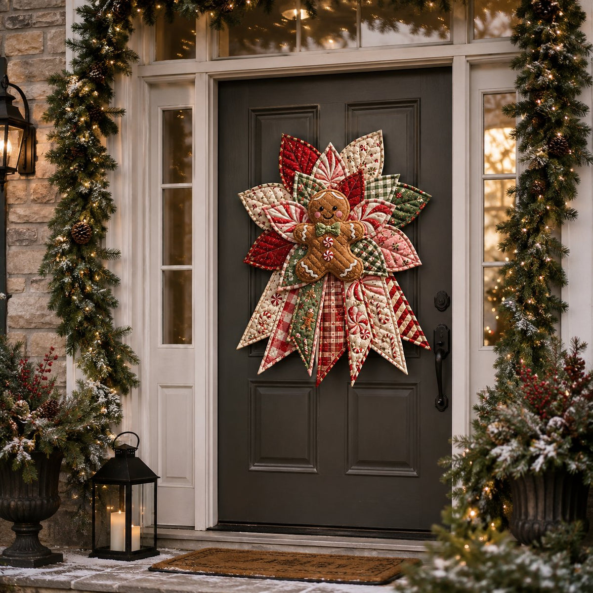 🎉 Holiday Celebration 49% OFF 🎄 – Festive Quilted Christmas Door Hanging DIY Sewing Kit